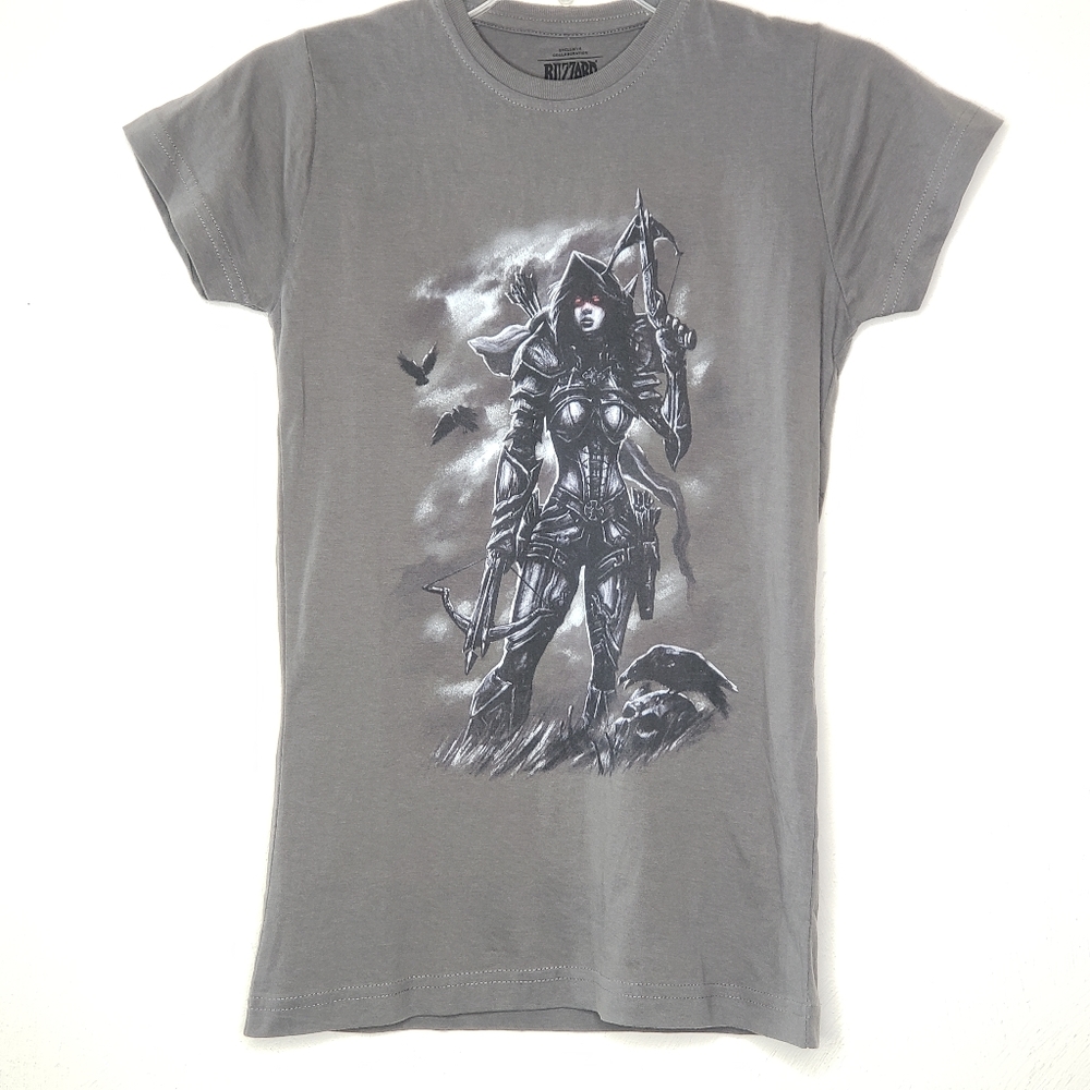 Blizzard Diablo III Demon Hunter Video Game Graphic Tee Shirt Size Small